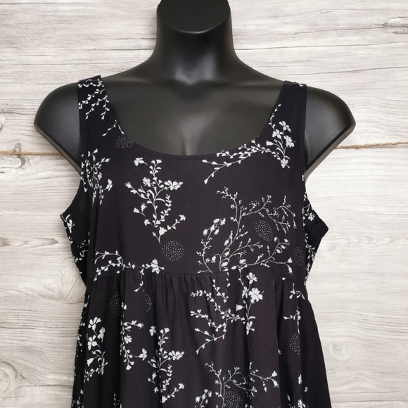 LARGE GUILTY, Babydoll, Black & White Floral Tank Dress NWT - Picture 8 of 8